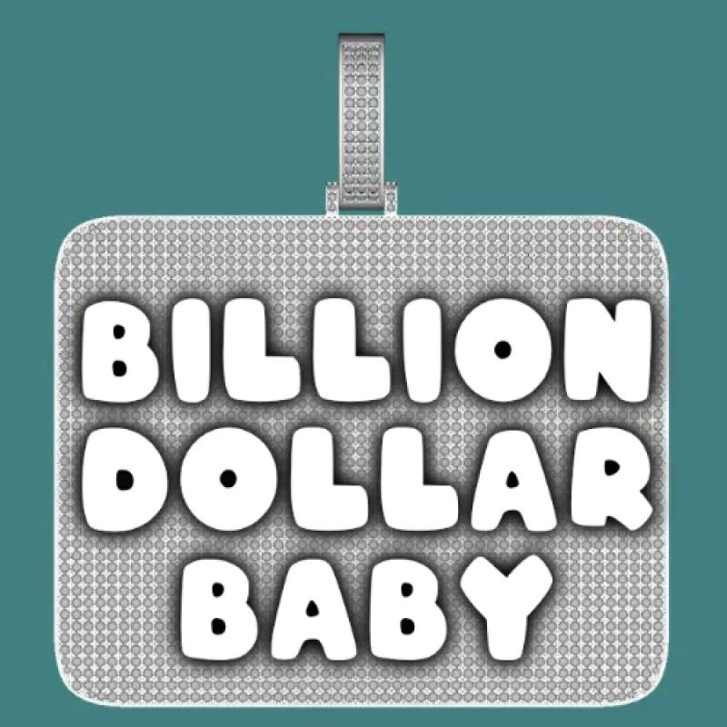 CUSTOM LETTER NECKLACE 3D BIG SQUARE sold by The GUU Shop