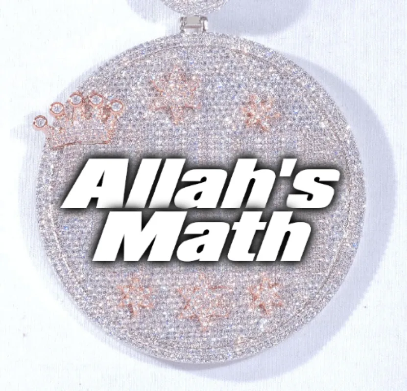 CUSTOM LETTER NECKLACE 3D BIG CROWN DISC sold by The GUU Shop