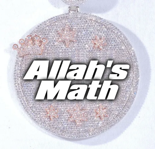 CUSTOM LETTER NECKLACE 3D BIG CROWN DISC sold by The GUU Shop