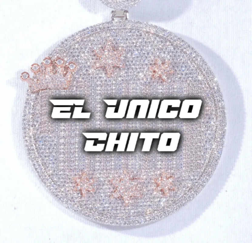 CUSTOM LETTER NECKLACE 3D BIG CROWN DISC sold by The GUU Shop