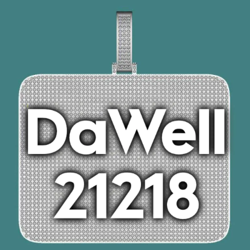 CUSTOM LETTER NECKLACE 3D BIG SQUARE sold by The GUU Shop