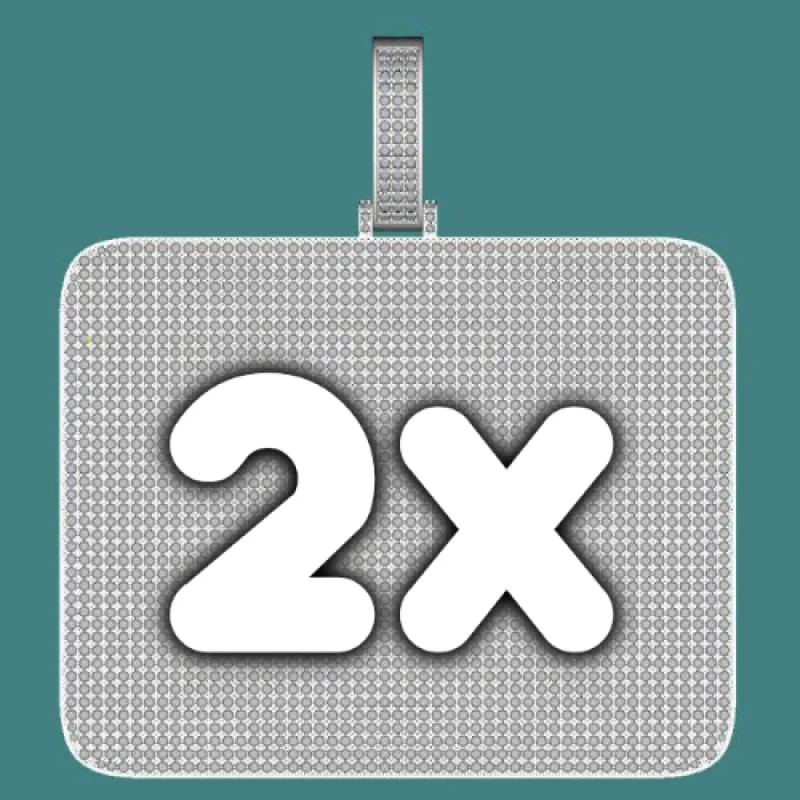 CUSTOM LETTER NECKLACE 3D BIG SQUARE sold by The GUU Shop