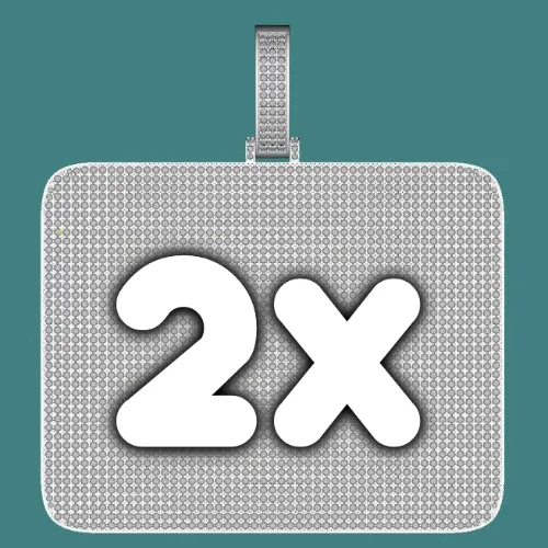 CUSTOM LETTER NECKLACE 3D BIG SQUARE sold by The GUU Shop