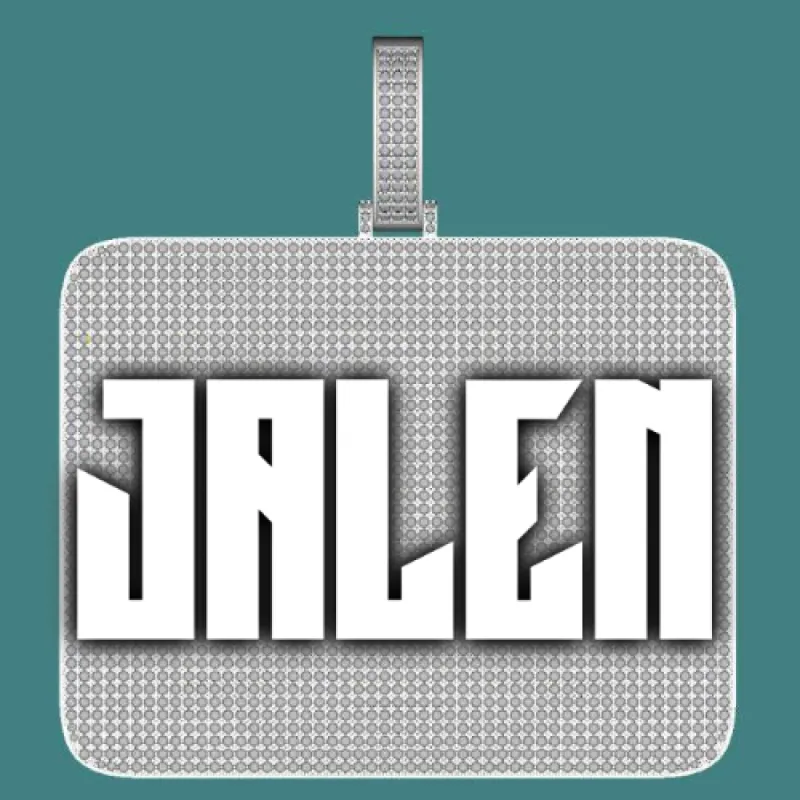 CUSTOM LETTER NECKLACE 3D BIG SQUARE sold by The GUU Shop