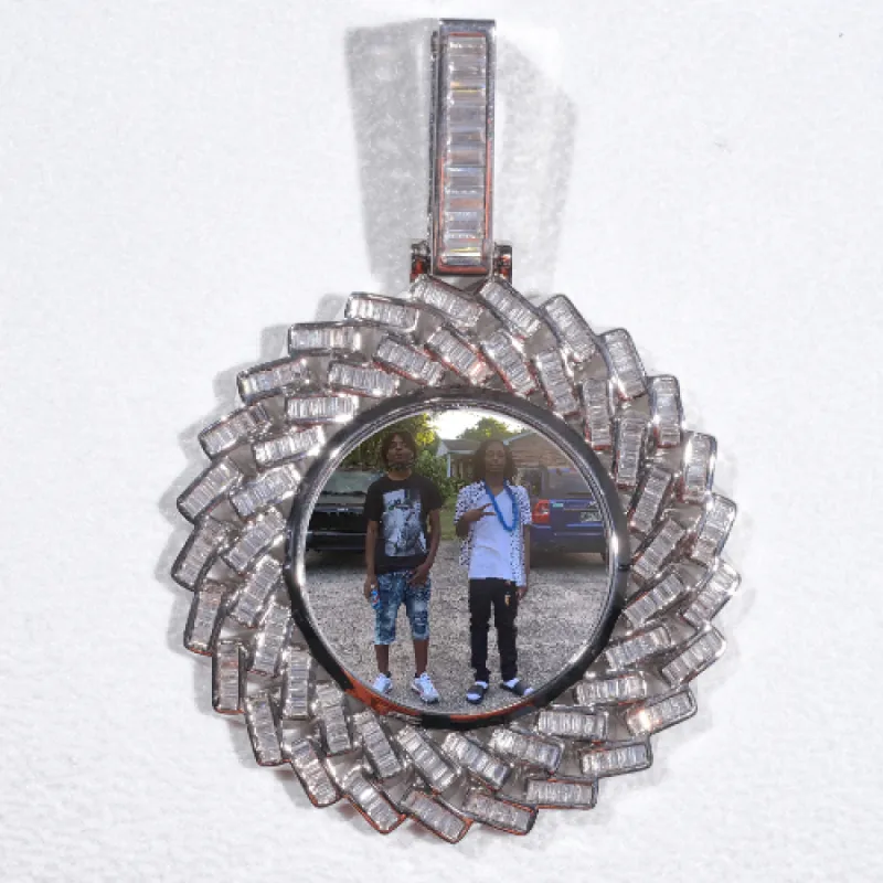 Large 3D Baguette Custom Picture Pendant sold by The GUU Shop