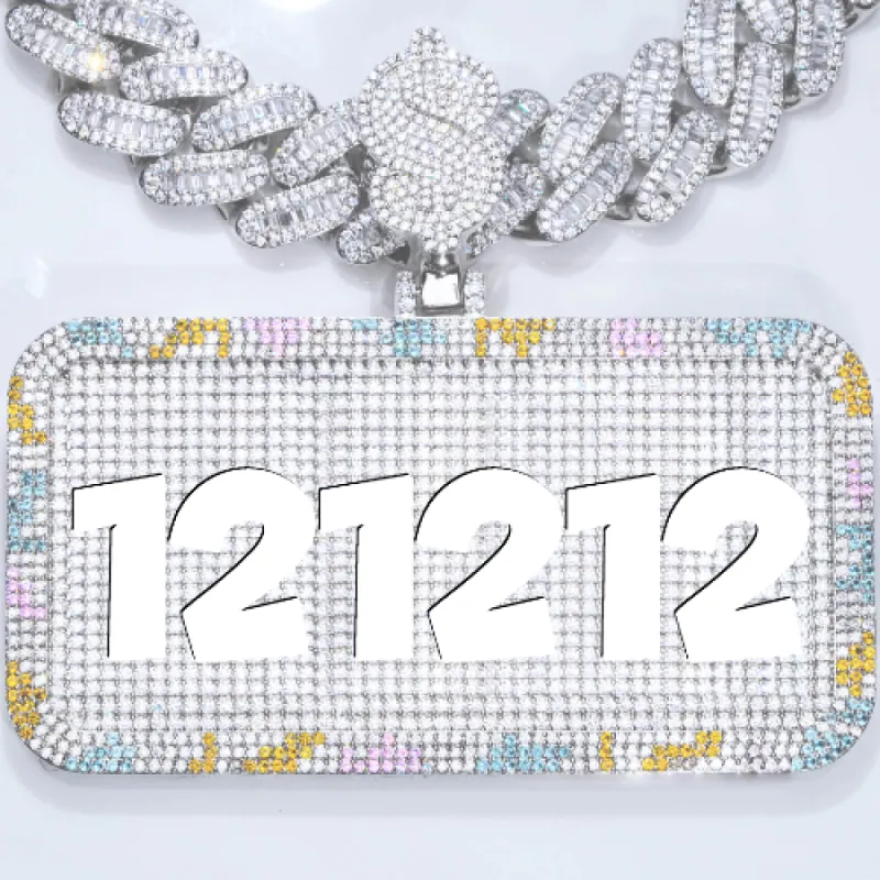 CUSTOM LETTER NECKLACE 3D COLORFUL SQUARE sold by The GUU Shop