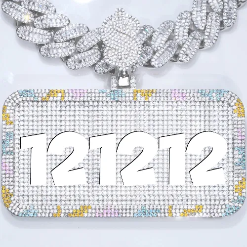 CUSTOM LETTER NECKLACE 3D COLORFUL SQUARE sold by The GUU Shop