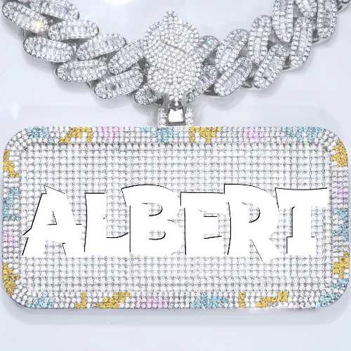 CUSTOM LETTER NECKLACE 3D COLORFUL SQUARE sold by The GUU Shop