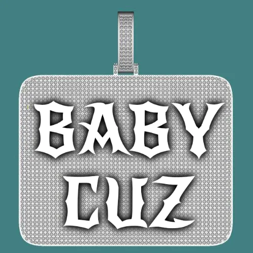 CUSTOM LETTER NECKLACE 3D BIG SQUARE sold by The GUU Shop