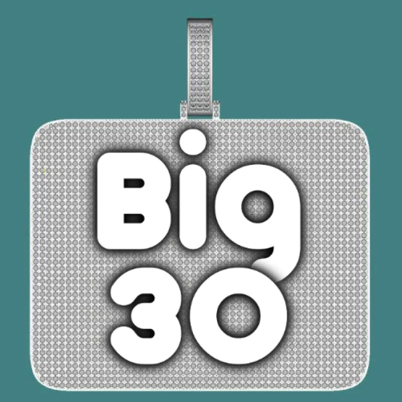 CUSTOM LETTER NECKLACE 3D BIG SQUARE sold by The GUU Shop