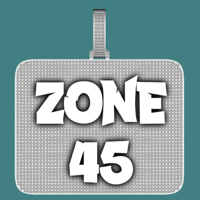 CUSTOM LETTER NECKLACE 3D BIG SQUARE sold by The GUU Shop