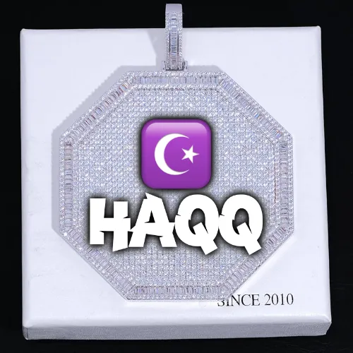 CUSTOM LETTER NECKLACE 3D BIG OCTAGON sold by The GUU Shop