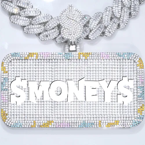 CUSTOM LETTER NECKLACE 3D COLORFUL SQUARE sold by The GUU Shop