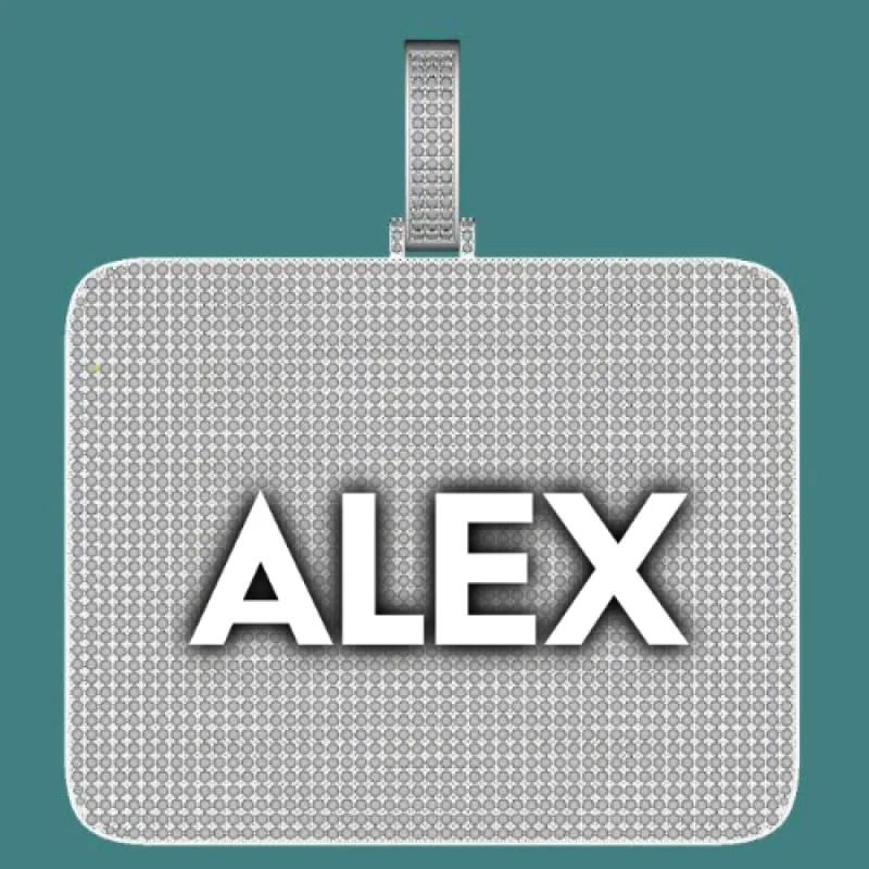 CUSTOM LETTER NECKLACE 3D BIG SQUARE sold by The GUU Shop