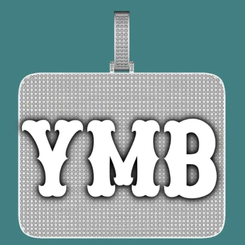 CUSTOM LETTER NECKLACE 3D BIG SQUARE sold by The GUU Shop