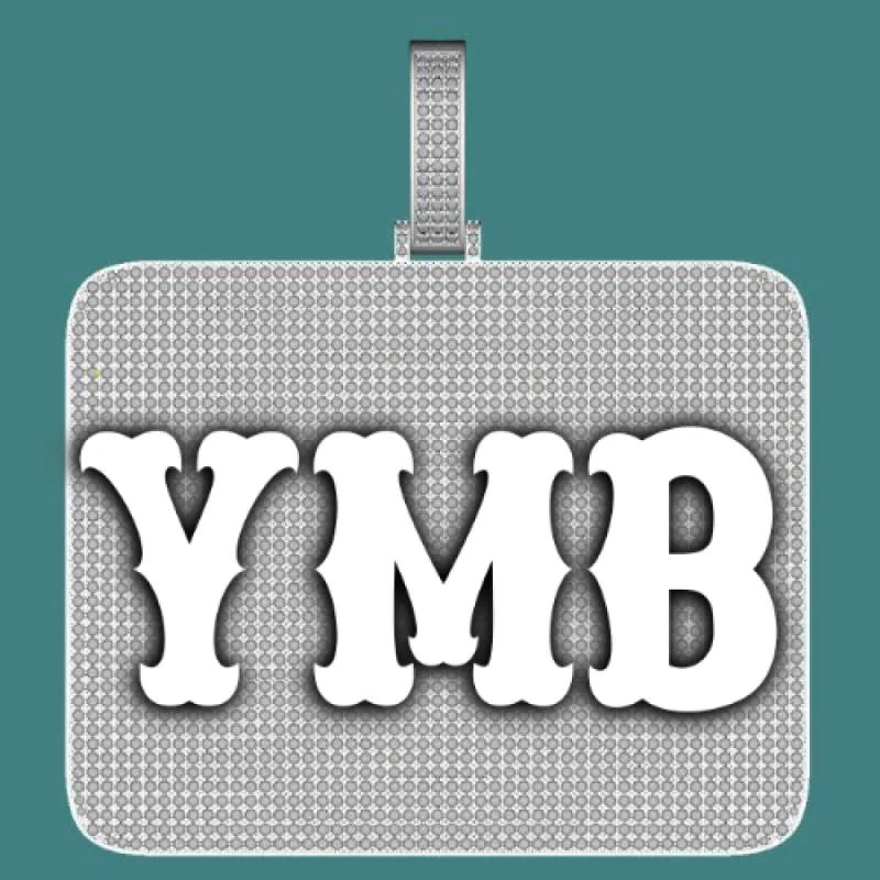 CUSTOM LETTER NECKLACE 3D BIG SQUARE sold by The GUU Shop