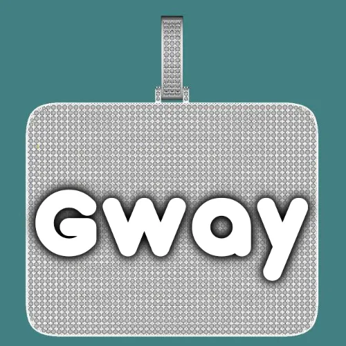 CUSTOM LETTER NECKLACE 3D BIG SQUARE sold by The GUU Shop