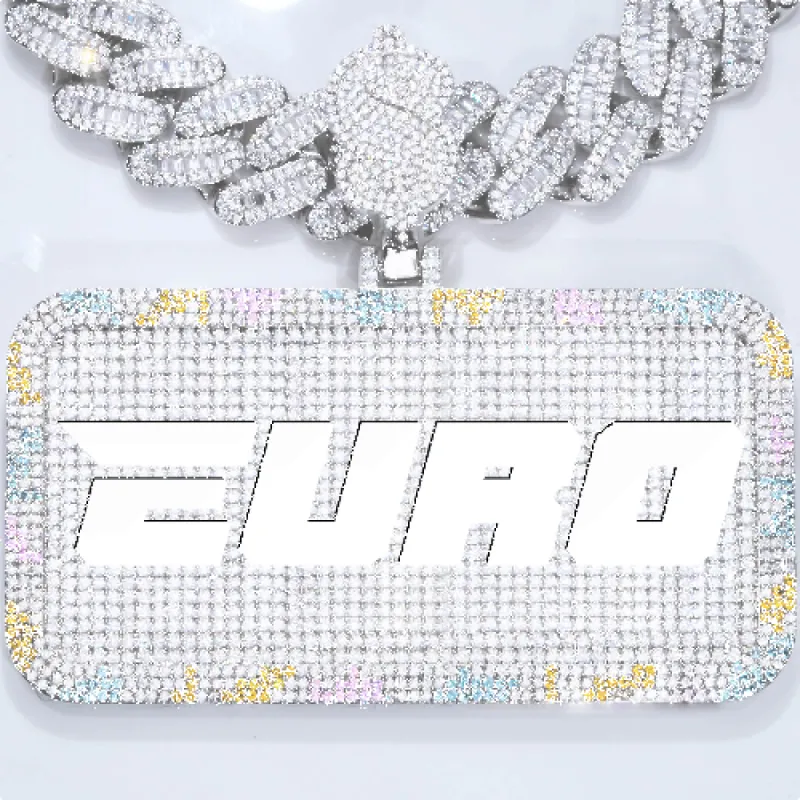 CUSTOM LETTER NECKLACE 3D COLORFUL SQUARE sold by The GUU Shop