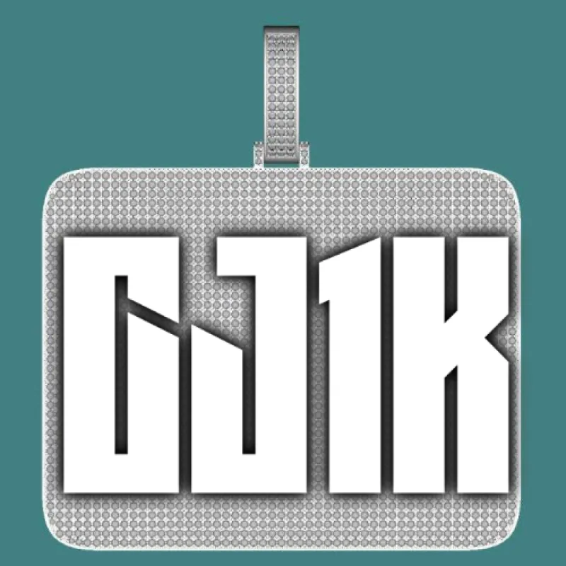 CUSTOM LETTER NECKLACE 3D BIG SQUARE sold by The GUU Shop