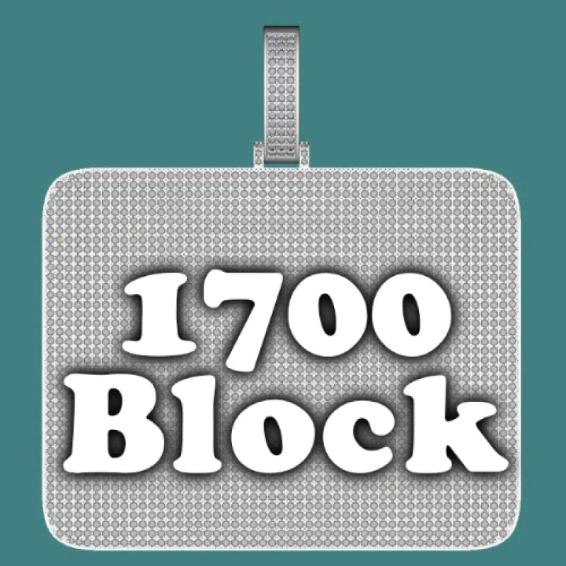 CUSTOM LETTER NECKLACE 3D BIG SQUARE sold by The GUU Shop