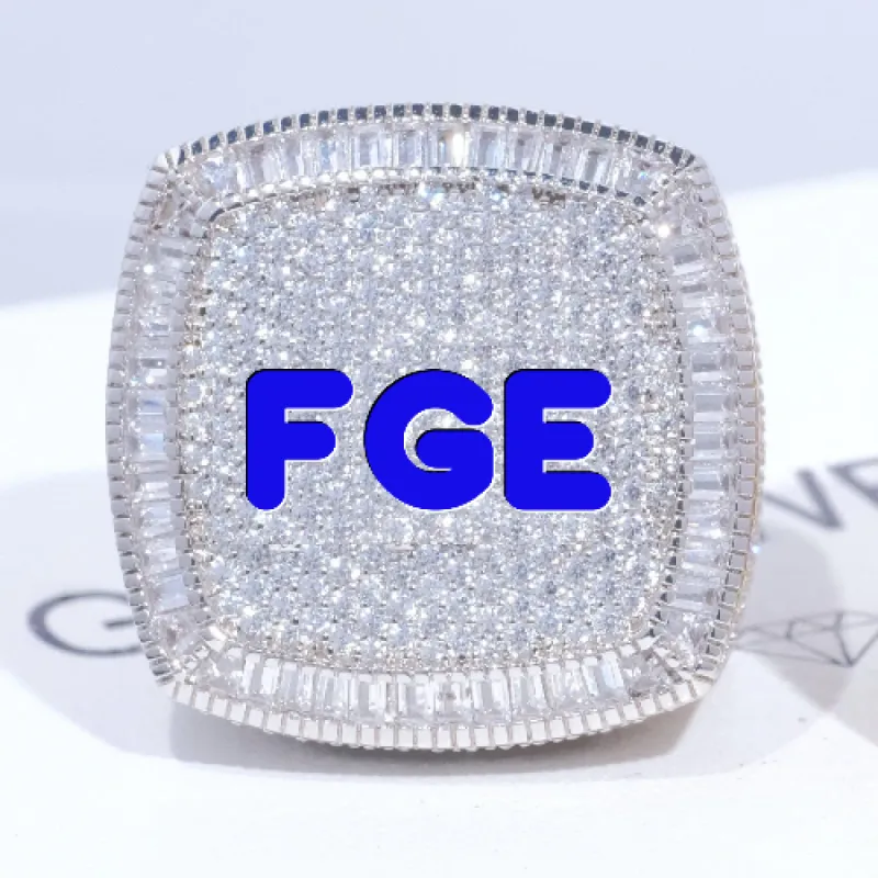 CUSTOM LETTER 3D ICED RING sold by The GUU Shop