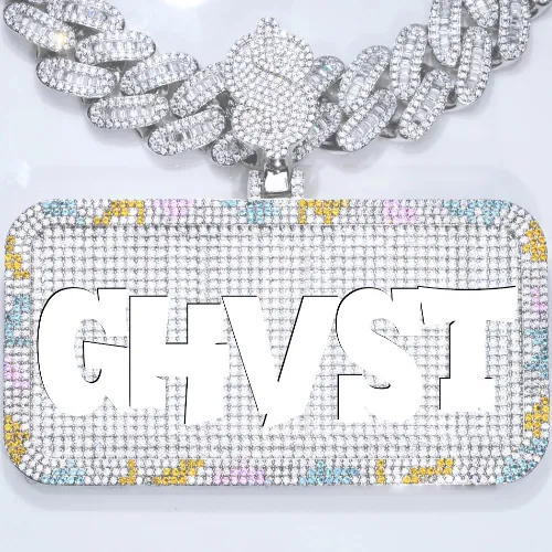 CUSTOM LETTER NECKLACE 3D COLORFUL SQUARE sold by The GUU Shop