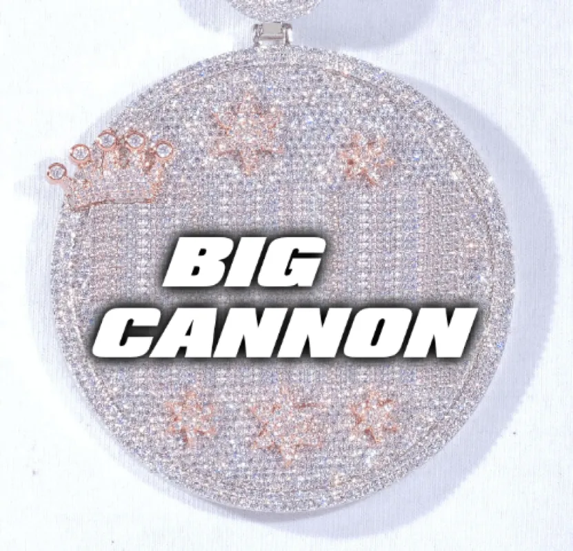 CUSTOM LETTER NECKLACE 3D BIG CROWN DISC sold by The GUU Shop