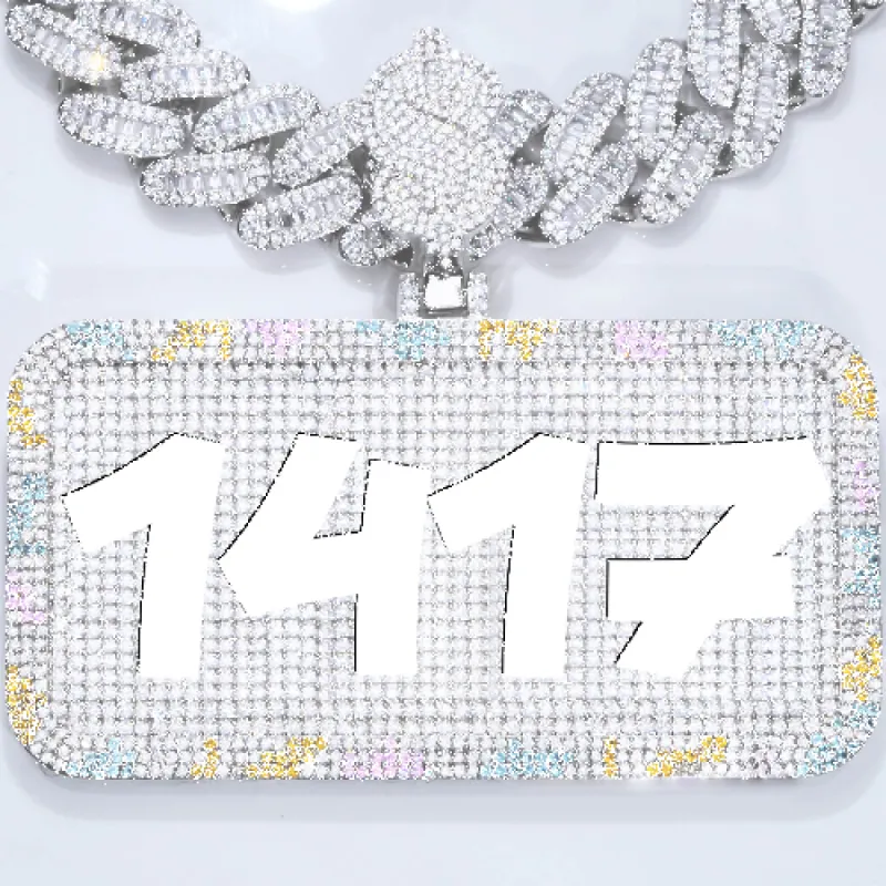 CUSTOM LETTER NECKLACE 3D COLORFUL SQUARE sold by The GUU Shop