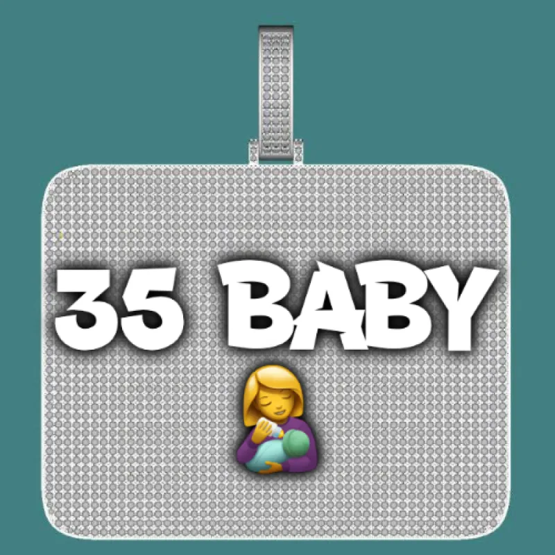 CUSTOM LETTER NECKLACE 3D BIG SQUARE sold by The GUU Shop