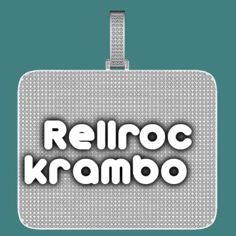 CUSTOM LETTER NECKLACE 3D BIG SQUARE sold by The GUU Shop