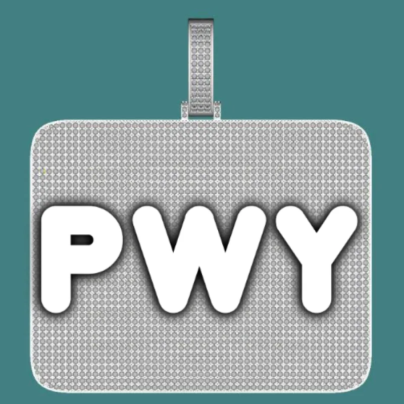 CUSTOM LETTER NECKLACE 3D BIG SQUARE sold by The GUU Shop