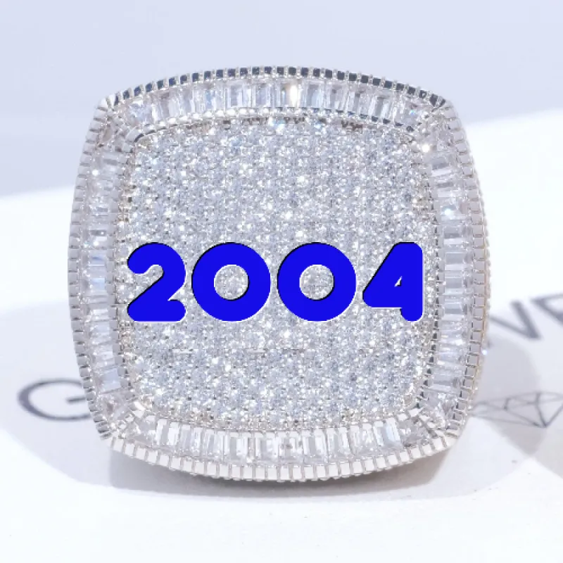 CUSTOM LETTER 3D ICED RING sold by The GUU Shop