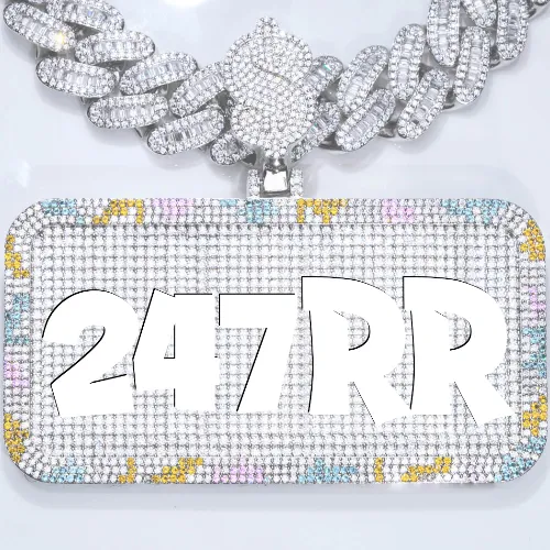 CUSTOM LETTER NECKLACE 3D COLORFUL SQUARE sold by The GUU Shop