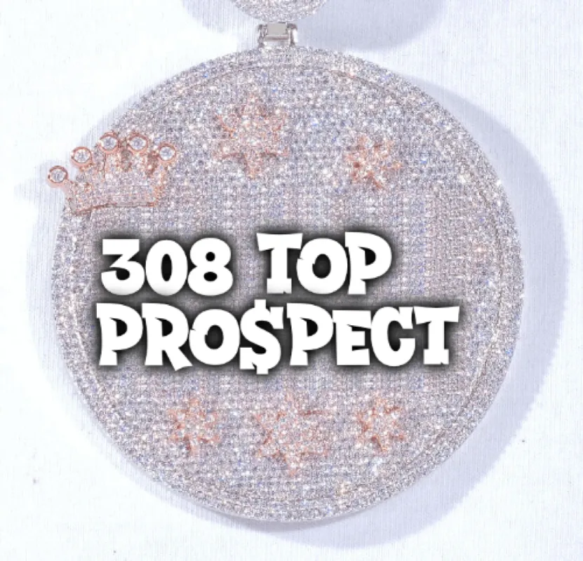 CUSTOM LETTER NECKLACE 3D BIG CROWN DISC sold by The GUU Shop