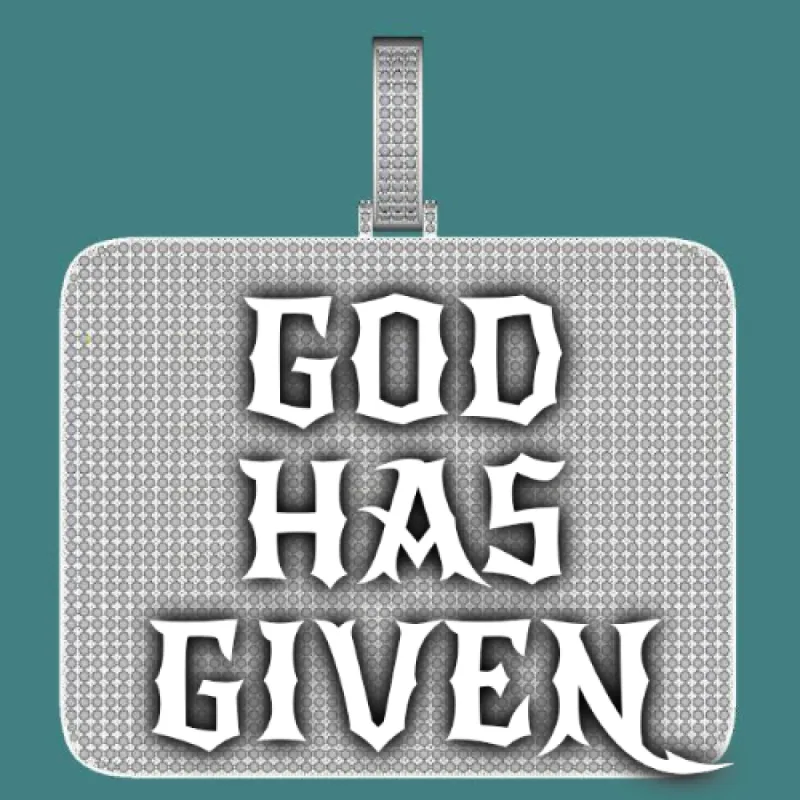 CUSTOM LETTER NECKLACE 3D BIG SQUARE sold by The GUU Shop