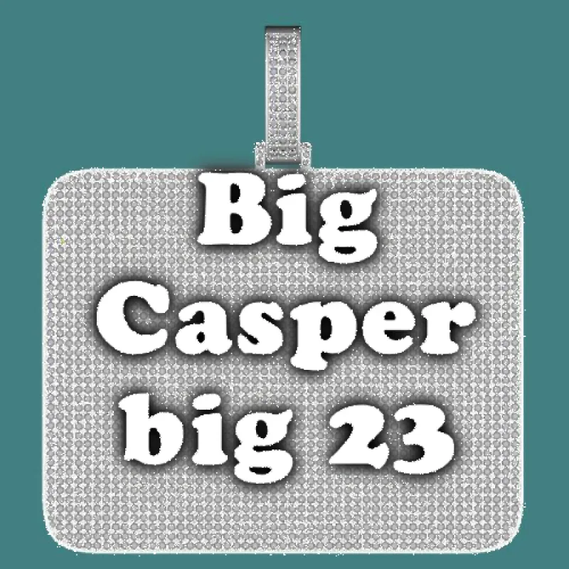 CUSTOM LETTER NECKLACE 3D BIG SQUARE sold by The GUU Shop