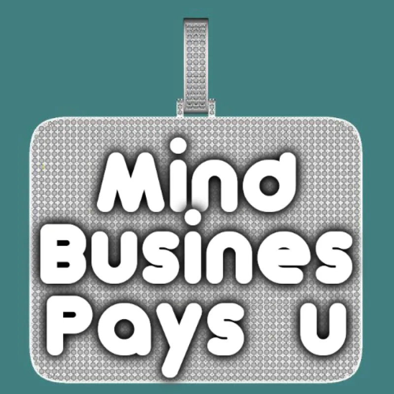 CUSTOM LETTER NECKLACE 3D BIG SQUARE sold by The GUU Shop