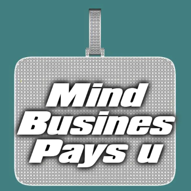 CUSTOM LETTER NECKLACE 3D BIG SQUARE sold by The GUU Shop