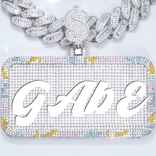 CUSTOM LETTER NECKLACE 3D COLORFUL SQUARE sold by The GUU Shop