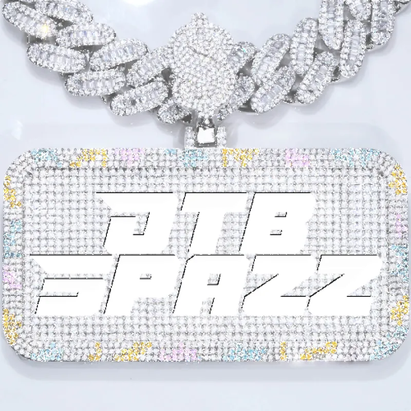 CUSTOM LETTER NECKLACE 3D COLORFUL SQUARE sold by The GUU Shop