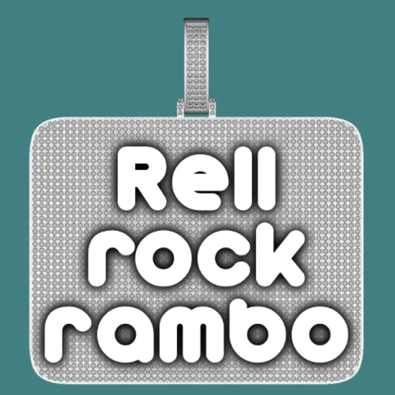 CUSTOM LETTER NECKLACE 3D BIG SQUARE sold by The GUU Shop