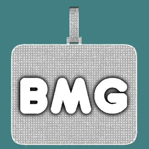 CUSTOM LETTER NECKLACE 3D BIG SQUARE sold by The GUU Shop