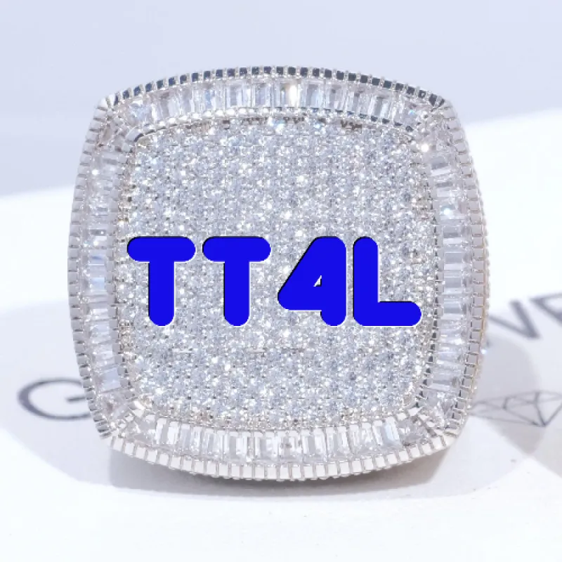 CUSTOM LETTER 3D ICED RING sold by The GUU Shop