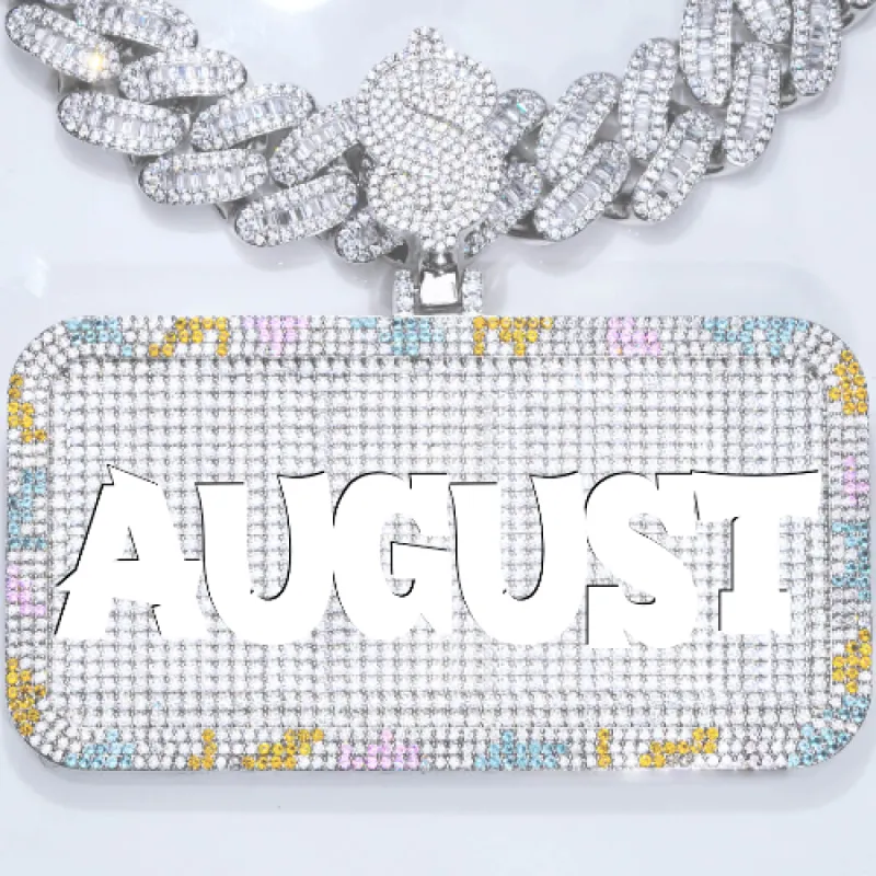 CUSTOM LETTER NECKLACE 3D COLORFUL SQUARE sold by The GUU Shop