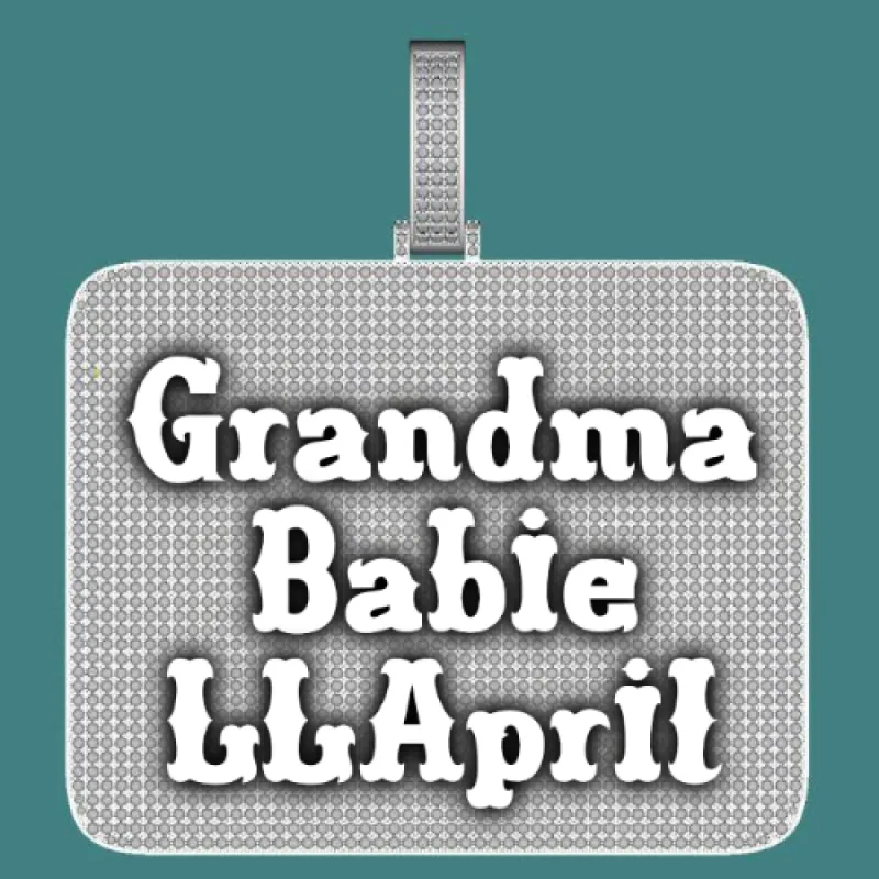 CUSTOM LETTER NECKLACE 3D BIG SQUARE sold by The GUU Shop