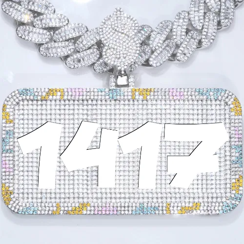 CUSTOM LETTER NECKLACE 3D COLORFUL SQUARE sold by The GUU Shop