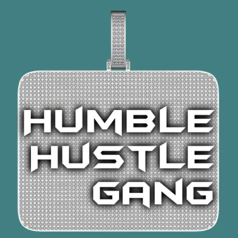 CUSTOM LETTER NECKLACE 3D BIG SQUARE sold by The GUU Shop