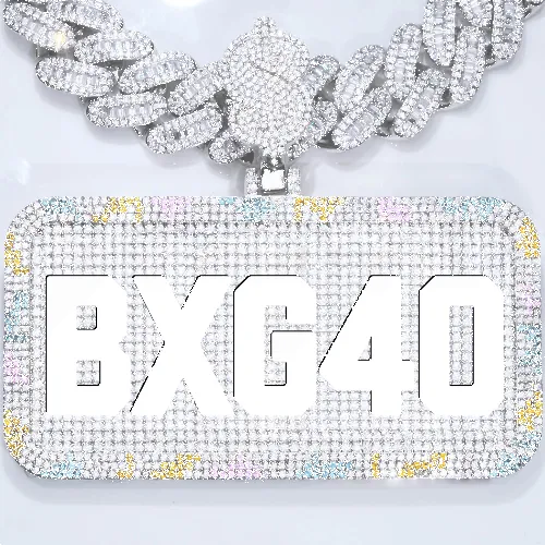 CUSTOM LETTER NECKLACE 3D COLORFUL SQUARE sold by The GUU Shop