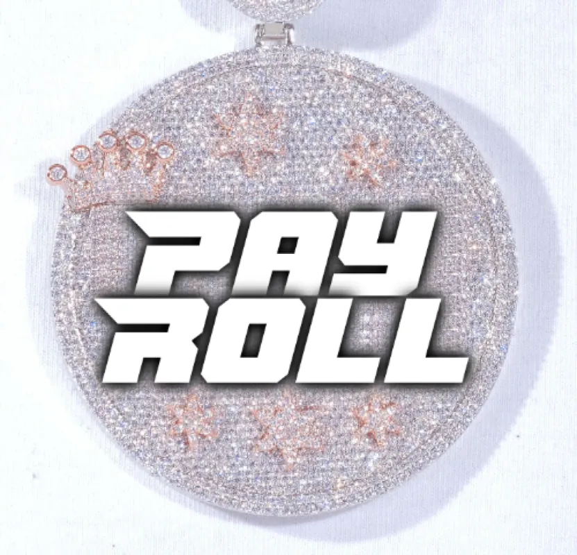 CUSTOM LETTER NECKLACE 3D BIG CROWN DISC sold by The GUU Shop