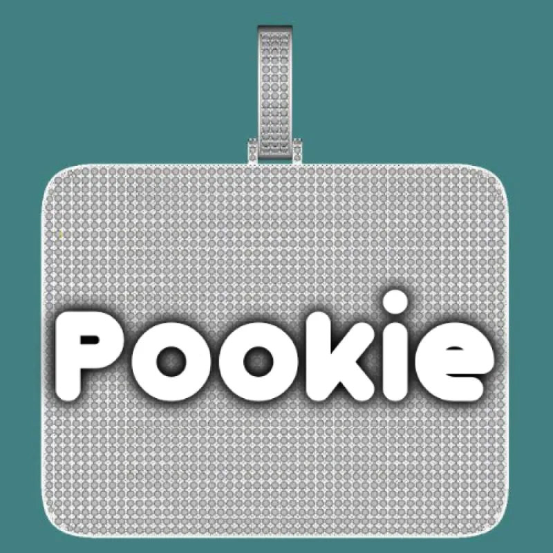 CUSTOM LETTER NECKLACE 3D BIG SQUARE sold by The GUU Shop